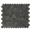 Vulcan Black 1 inch Hexagon Honed Mosaic Tile