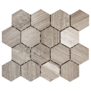 Slatewood Marble 3"x3" Honeycomb Polished Mosaic Tile