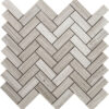 Slatewood Marble 1" x 3" Herringbone Polished Mosaic Tile