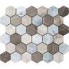 2" x 2" Honeycomb Mixed Marble Polished Mosaic Tile