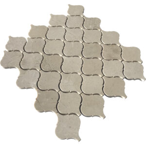 Crema Marfil Arabesque Polished Mosaic Tile