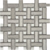 Lina White & Wood Gray Marble Honed Mosaic Tile
