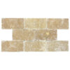 Tuscany Brown Travertine 4" x 8" Tumbled Tile