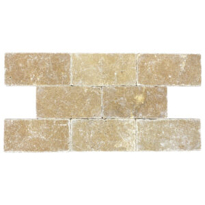 Tuscany Brown Travertine 4" x 8" Tumbled Tile