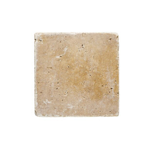 Tuscany Brown Travertine 6" x 6" Tumbled Tile
