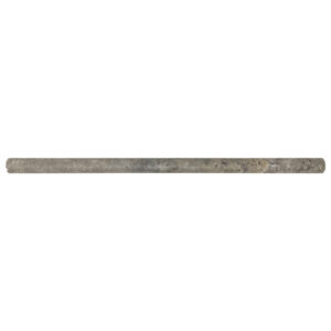 Argento Travertine 0.63" x 12" Honed Pencil Liner