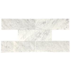 Carrara Marble 3" x 9" Honed Tile