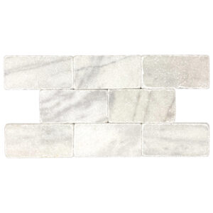 Pale Gray Marble 3" x 6" Tumbled Tile