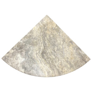 Argento Travertine 18 inch Filled and Honed Corner Shelf