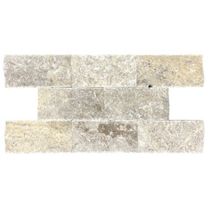 Argento Travertine 3" x 6" Split Face Tile