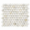 Calacatta Marble 1" x 1" Honeycomb Honed Mosaic Tile