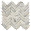 Calacatta Marble Herringbone 1" x 3" Honed Mosaic Tile