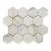 Calacatta Marble 3" x 3" Honeycomb Honed Mosaic Tile