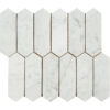 Carrara Marble 2" x 6" Long Hex Polished Mosaic Tile
