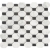 Carrara Marble Octagon Elongated Honed Mosaic Tile