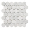 Carrara Marble 2" x 2" Honeycomb Textured Mosaic Tile