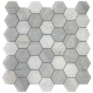 Marinewood Marble 2" x 2" Honeycomb Mosaic Tile