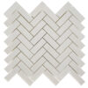 Thassos Marble 1" x 3" Heeringbone Polished Mosaic Tile