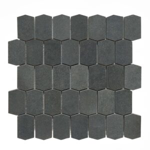 Vulcan Black Adelaine Honed Mosaic Tile