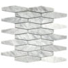 Carrara Marble Clipped Diamond Honed Mosaic Tile