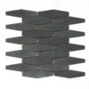 Vulcan Black Clipped Diamond Honed Mosaic Tile