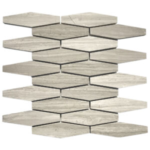 Slatewood Marble Clipped Diamond Honed Mosaic Tile