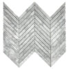 Carrara Marble Honed 0.8" x 4.75" Chevron Honed Mosaic Tile