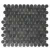 Vulcan Black Penny Round Honed Mosaic Tile