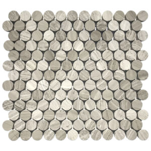 Slatewood Marble Penny Honed Mosaic Tile