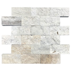 Parkside Travertine 2" x 4" Split Face Mosaic Tile
