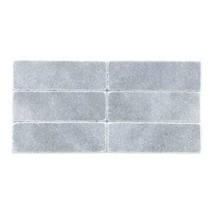 Polar Gray Marble 3" x 9" Tumbled Tile