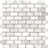 Carrara Marble 1" x 2" Brick Tumbled Mosaic Tile