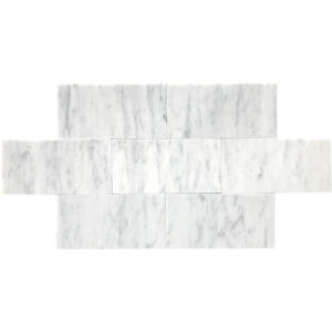 Carrara Marble 3" x 6" Honed Tile
