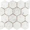 Carrara Marble 3" x 3" Honeycomb Honed Mosaic Tile
