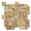 Rustic Desert Travertine Mini Versailles Tumbled Mosaic Tile