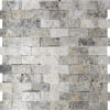 Argento Travertine 1" x 2" Split Face Mosaic Tile