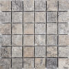 Argento Travertine 2" x 2" Tumbled Mosaic Tile