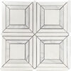 Thassos & Carrara Marble Avec Water Jet Polished Mosaic Tile