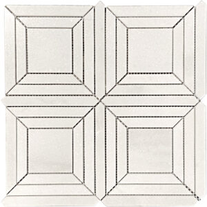 Thassos Marble Avec Water Jet Polished Mosaic Tile