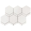 Thassos Marble Hexagon Water Jet Polished Mosaic Tile