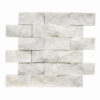Pale Gray Marble 2" x 4" Split Face Mosaic Tile
