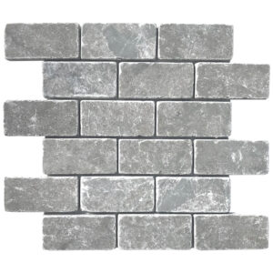 Silver Mirage Marble 2" x 4" Tumbled Mosaic Tile