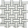 Lina White & Blue Marble Honed Mosaic Tile