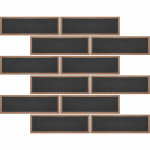 Elegant 2" x 6" Brick Oil Rubbed Bronze Metal Mosaic Tile