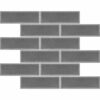 Elegant 2" x 6" Brick Pewter Metal Mosaic Tile
