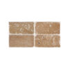 Mocha Rustic Travertine 3" x 6" Tumbled Tile