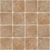 Mocha Rustic Travertine 4" x 4" Tumbled Tile