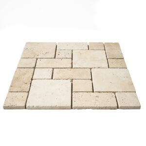Fresca Limestone French Pattern Straight Edge Brushed Tile