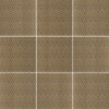 Elemental 4" x 4" Bronze Metal Mosaic Tile