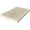 Ivory Travertine 16" x 24" x 2" Tumbled Modern Pool Coping